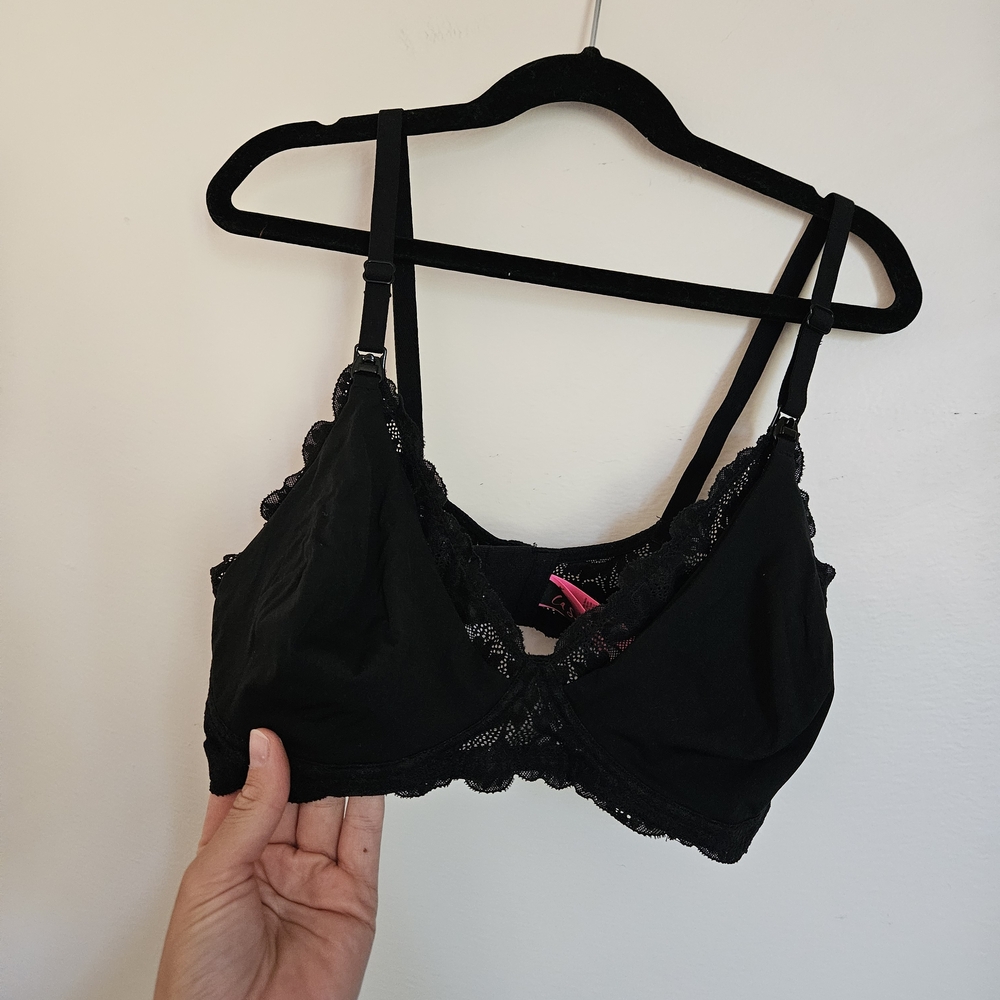 Black Lace Trim Bralette